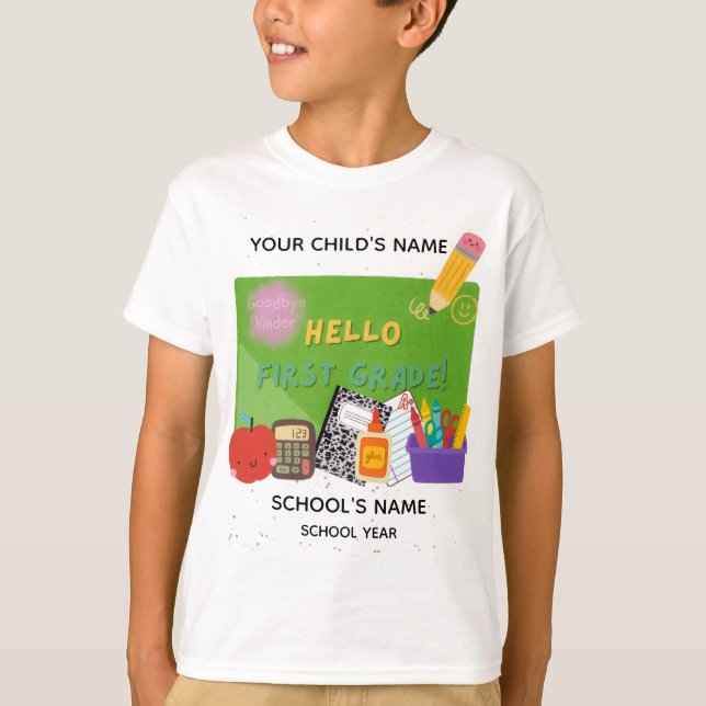 T-shirt BLEEGRAPICS : Bonjour, première année ! (Devant)