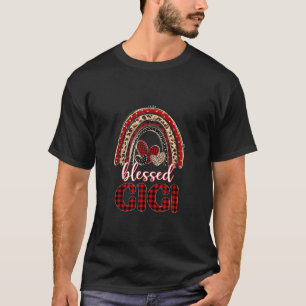 T-shirt Blessé Gigi Anniversaire Rouge Buffalo Plaid Rainb