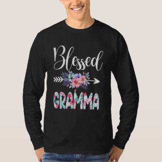T-shirt Blessé Gramma Floral Great Mothers Day