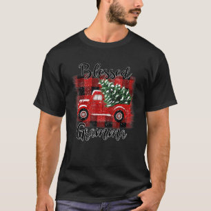 T-shirt Blessé Gramma Rouge Camion Vintage Arbre de Noël
