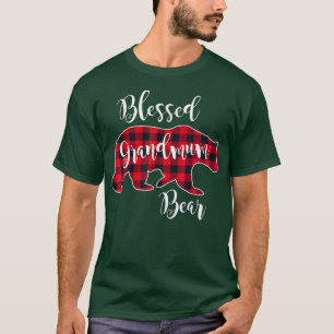 T-shirt Blessé Grand-Mère Ours Rouge Buffalo Check Plaid G