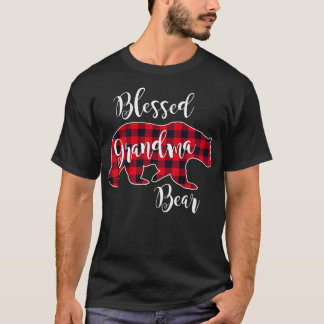 T-shirt Blessé Grand-mère Ours Rouge Buffalo Check Plaid G