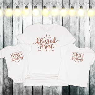 T-shirt Blessé Mama, maman et moi couleur personnalisable