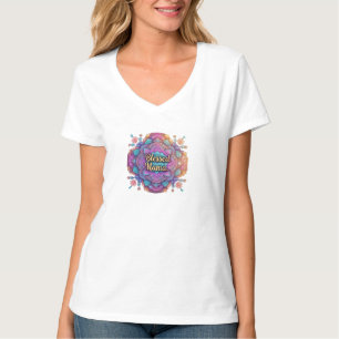 T-shirt Blessé Mama Vibrant Floral Mandala Fête des mères