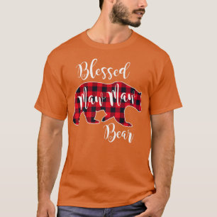 T-shirt Blessé Maw Maw Bear Buffalo Check Plaid Motif M