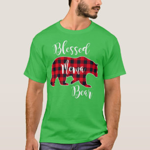 T-shirt Blessé Mème Ours Rouge Buffalo Check Plaid Fun Gra