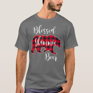 T-shirt Blessé Ours De Glammie Rouge Buffalo Check Plaid G