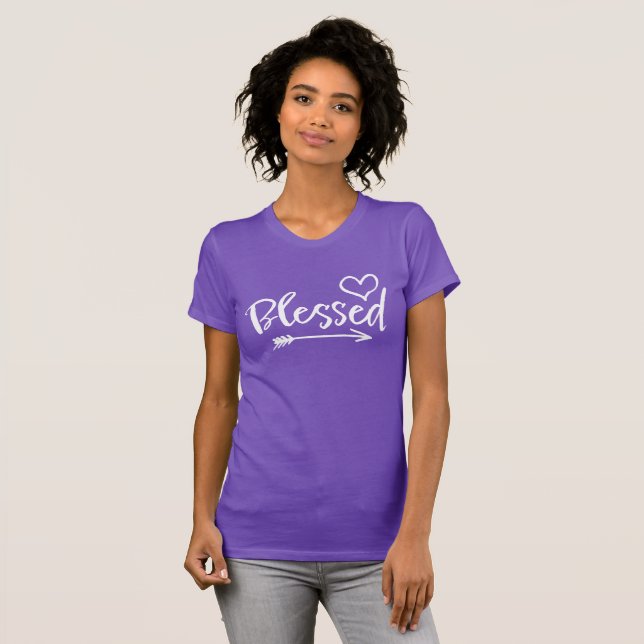 T-shirt Blessé Script moderne tendance (Devant entier)