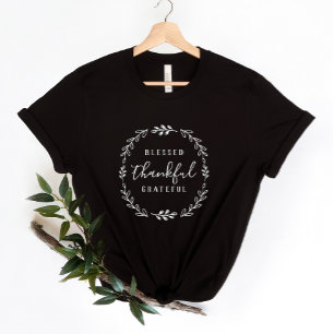 T-shirt Blessé Thankful & Grateful Automne Saison