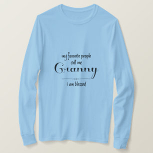 T-shirt Blessed Granny (texte noir)