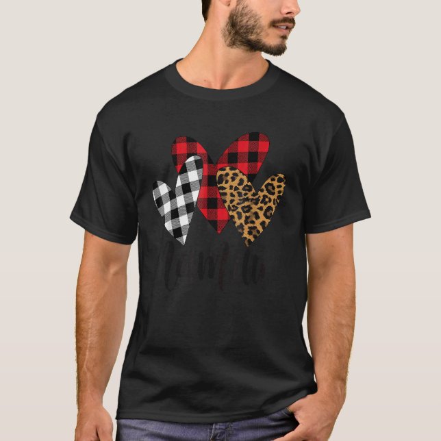 T-shirt Blessed mamaw leopard Buffalo Plaid mamaw   (Devant)