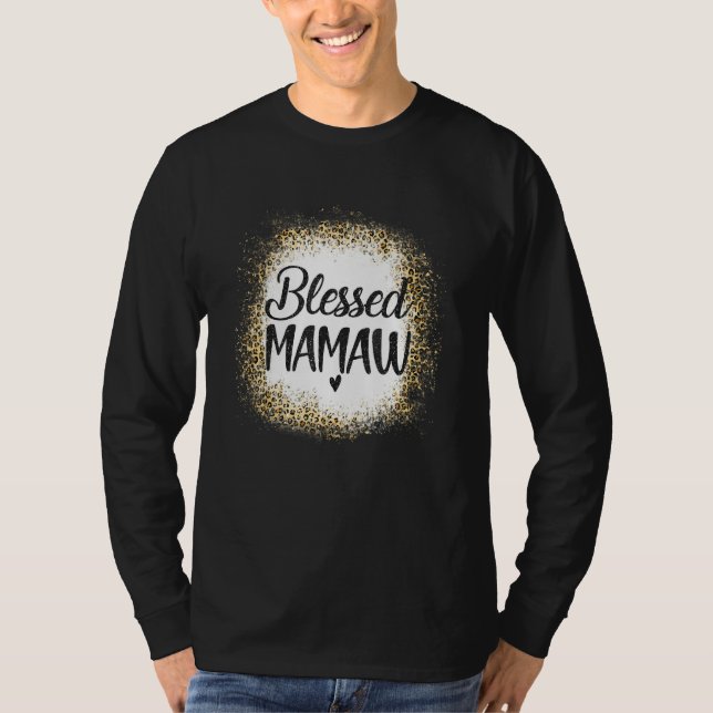 T-shirt Blessed Mawmaw Leopard    Best Mom Ever  Mother's  (Devant)