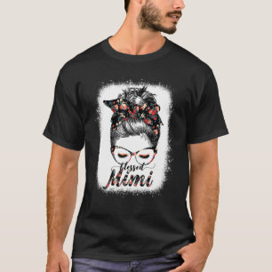 T-shirt Blessed Mimi Messy Bun Femmes Joyeux Mère de Pâque