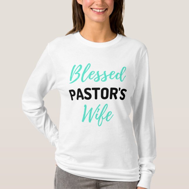 T-shirt Blessed Pastor's Wife bl (Devant)