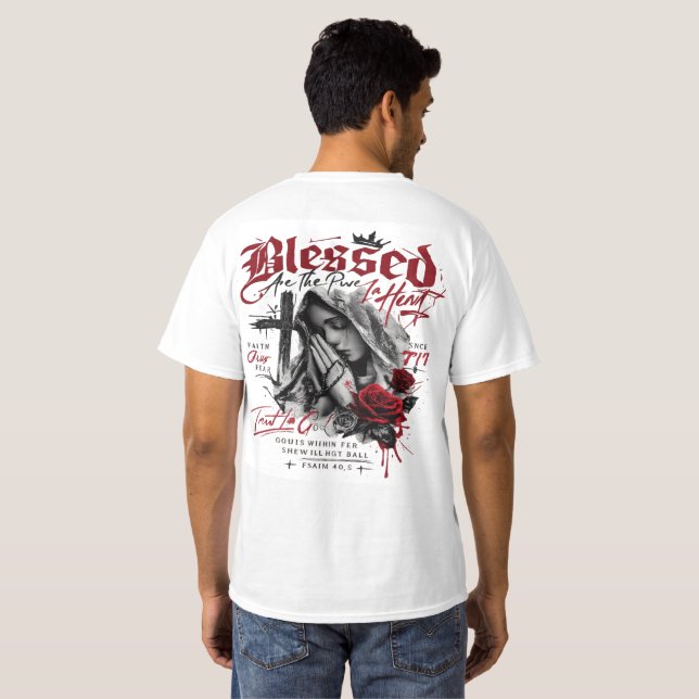 T-shirt Blessed Pray For Me Christian Faith Graphic  (Dos entier)