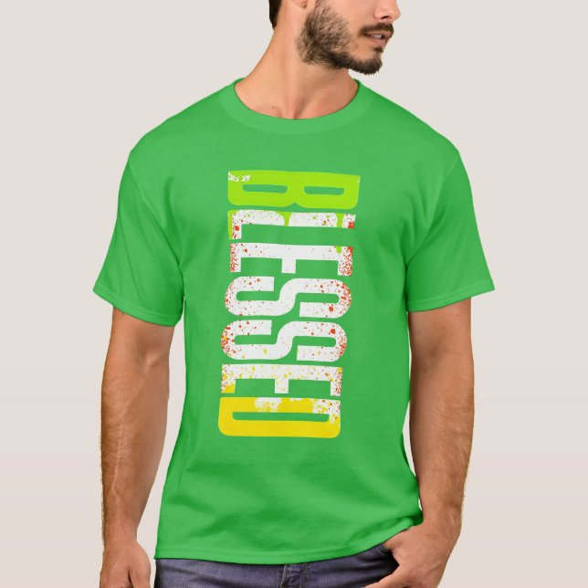 T-shirt Blessed Tee - Grateful Living in Style (Devant)