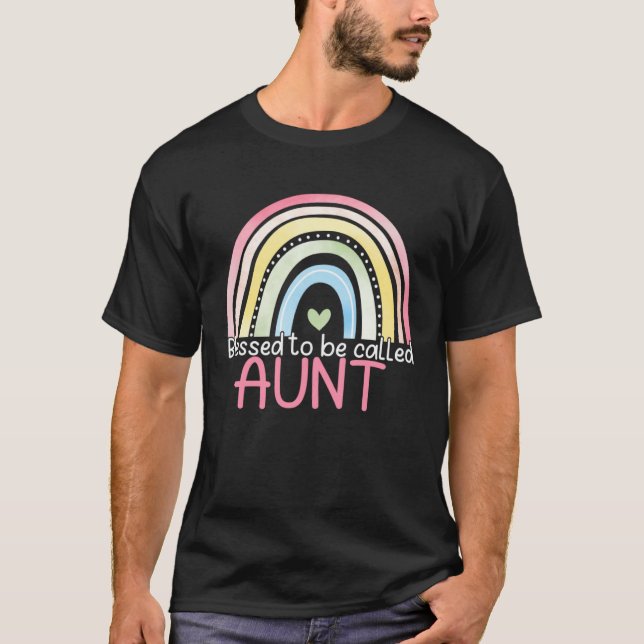 T-shirt Blessed To Be Called Aunt Rainbow Mother s Day Bes (Devant)
