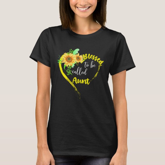 T-shirt Blessed To Be Called Aunt  Sunflower Mother s Day (Devant)