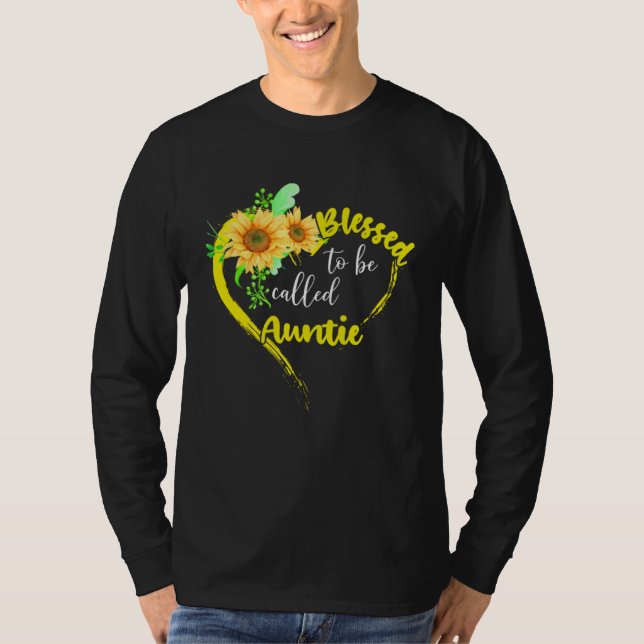 T-shirt Blessed To Be Called Auntie  Sunflower Mother s Da (Devant)