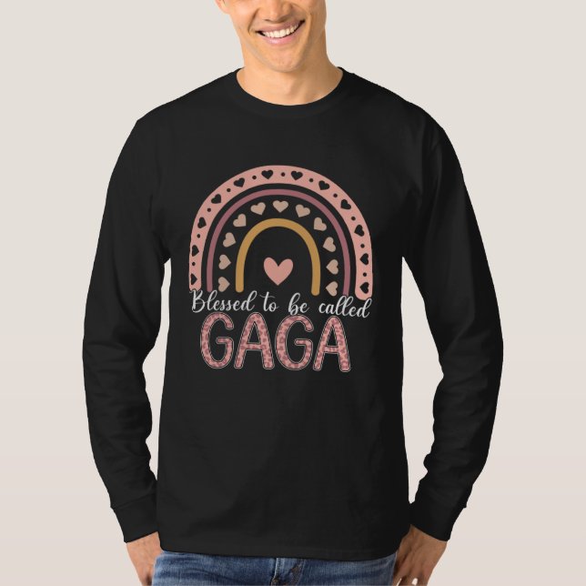 T-shirt Blessed To Be Called Gaga Leopard Rainbow Cute Mom (Devant)