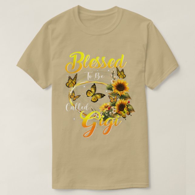 T-shirt Blessed to be called Gigi Sunflower Maman Gr (Design devant)