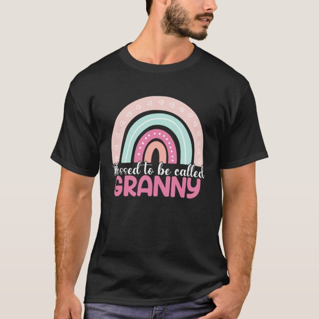 T-shirt Blessed To Be Called Granny Rainbow Mothers Day Mo (Devant)