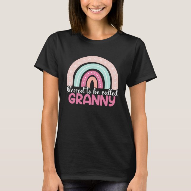 T-shirt Blessed To Be Called Granny Rainbow Mothers Day Mo (Devant)