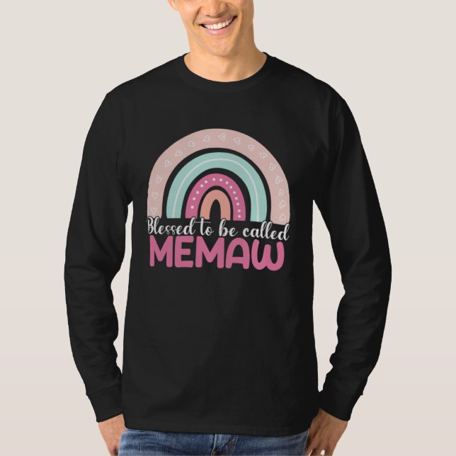 T-shirt Blessed To Be Called Memaw Rainbow Mothers Day Mom (Devant)