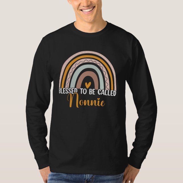 T-shirt Blessed To Be Called Nonnie Boho Rainbow Mother s  (Devant)