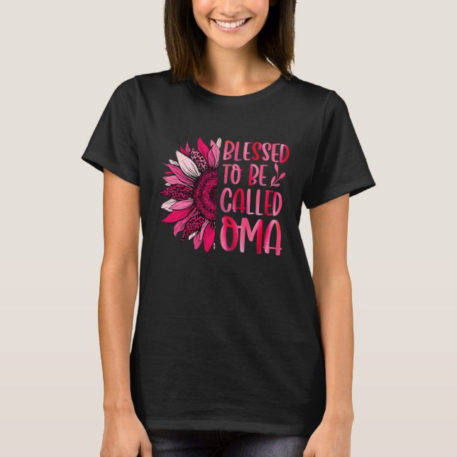 T-shirt Blessed To Be Called Oma Cute Floral Women Mothers (Devant)