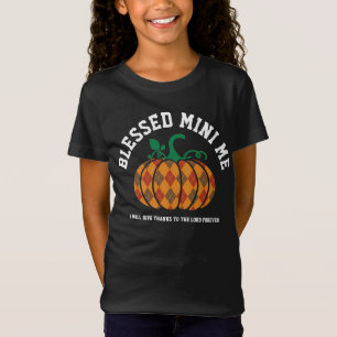 T-Shirt BLESSEE MINI ME Plaid Citrouille Thanksgiving Fall