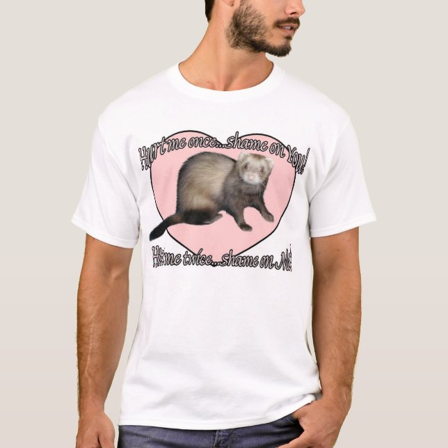 T-shirt Blessez-moi une fois furet (Devant)