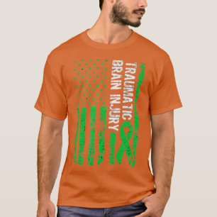 T-shirt Blessure cérébrale traumatique TBI Green Ribbon Ce