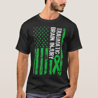 T-shirt Blessure cérébrale traumatique TBI Green Ribbon Ce
