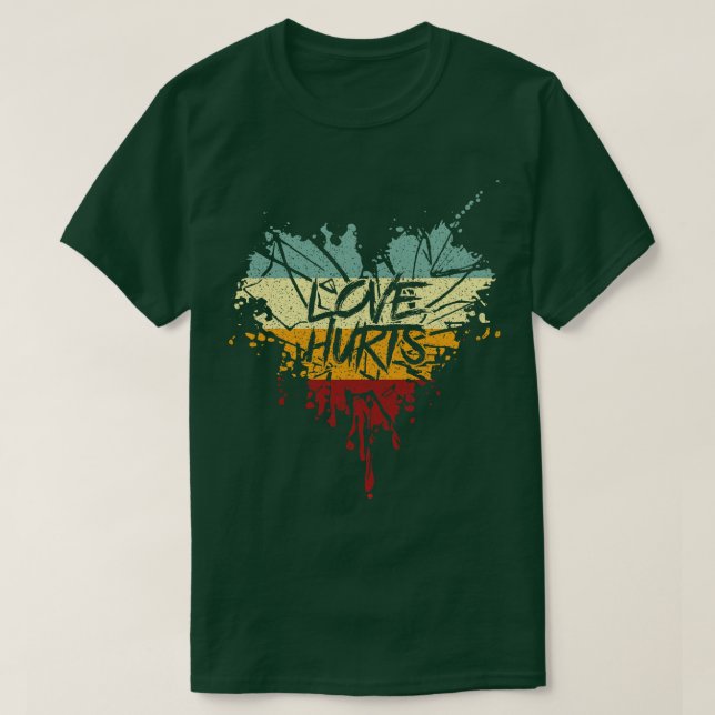T-shirt Blessures d'amour rétro (Design devant)