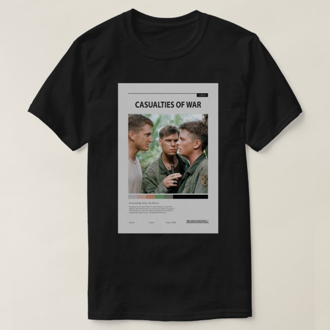 T-shirt Blessures de guerre poster de film 1989.png (Design devant)