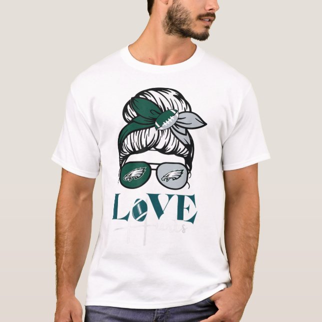 T-shirt Blessures si bon Aigles Ventilateur Rétro Amour Bl (Devant)