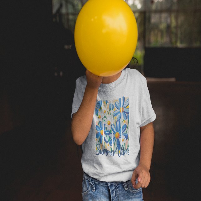 T-Shirt Bleu (Blue Daisy T-Shirt- girl)