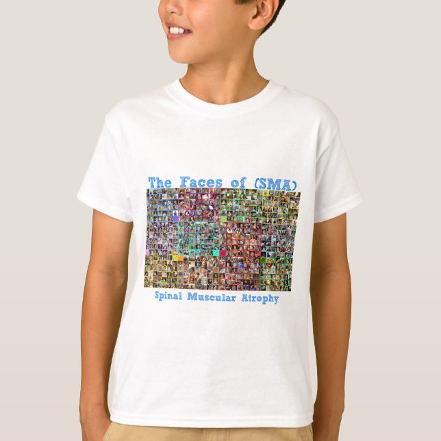 T-shirt Bleu 2014 Visages de SMA (Devant)