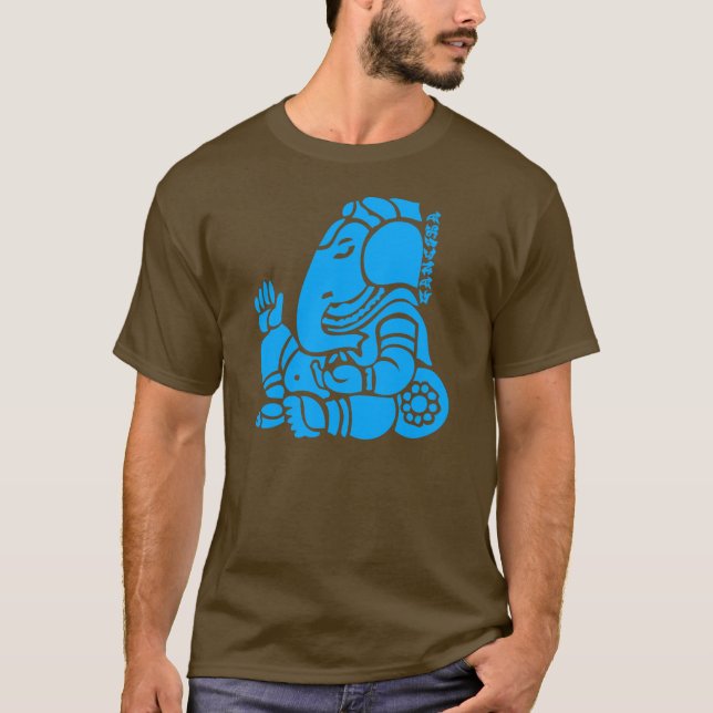 T-shirt bleu 2 de ganesha (Devant)