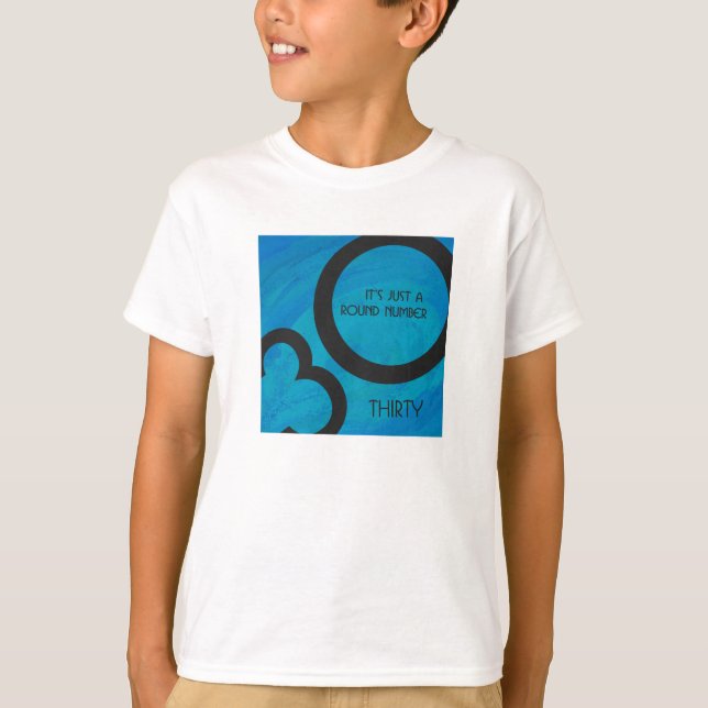 T-shirt Bleu 30 Décennie Anniversaire (Devant)