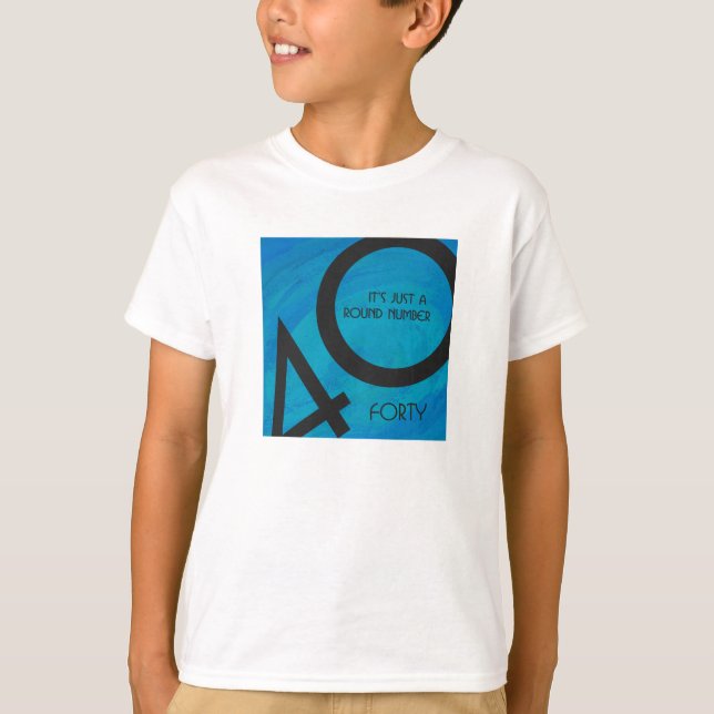 T-shirt Bleu 40 Décennie Anniversaire (Devant)