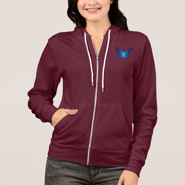 T-shirt bleu à manches longues pour femmes Faery (Devant)