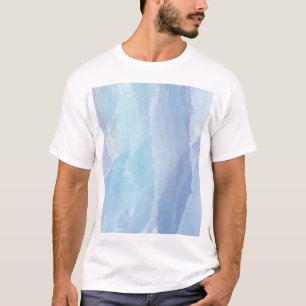 T-shirt Bleu, abstrait, cool couleur de l'eau brosse art