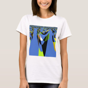 T-shirt Bleu Africain Tribal Motif Motif Art Imprimer