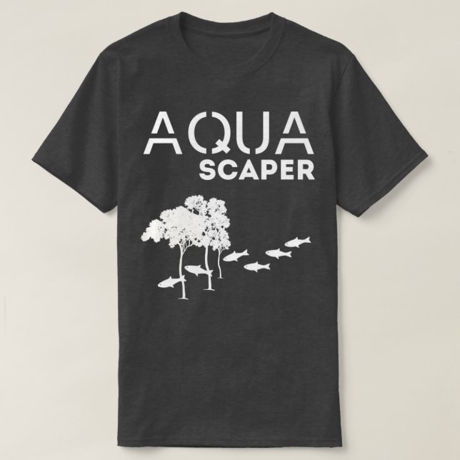 T-shirt bleu aquascaper (Design devant)