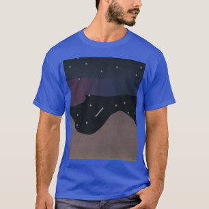 T-shirt bleu avec scène nocturne