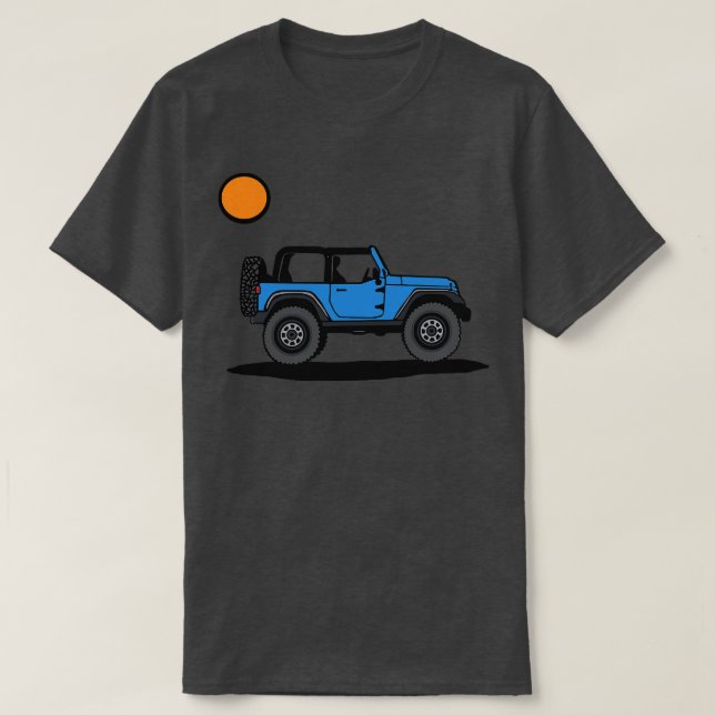 T-shirt Bleu avec soleil (Design devant)
