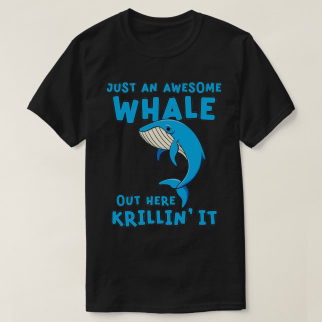 T-shirt Bleu baleine drôle Pun Graphique (Design devant)