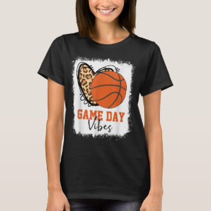 T-shirt Bleu Basketball Jour Vibes Basketball Maman